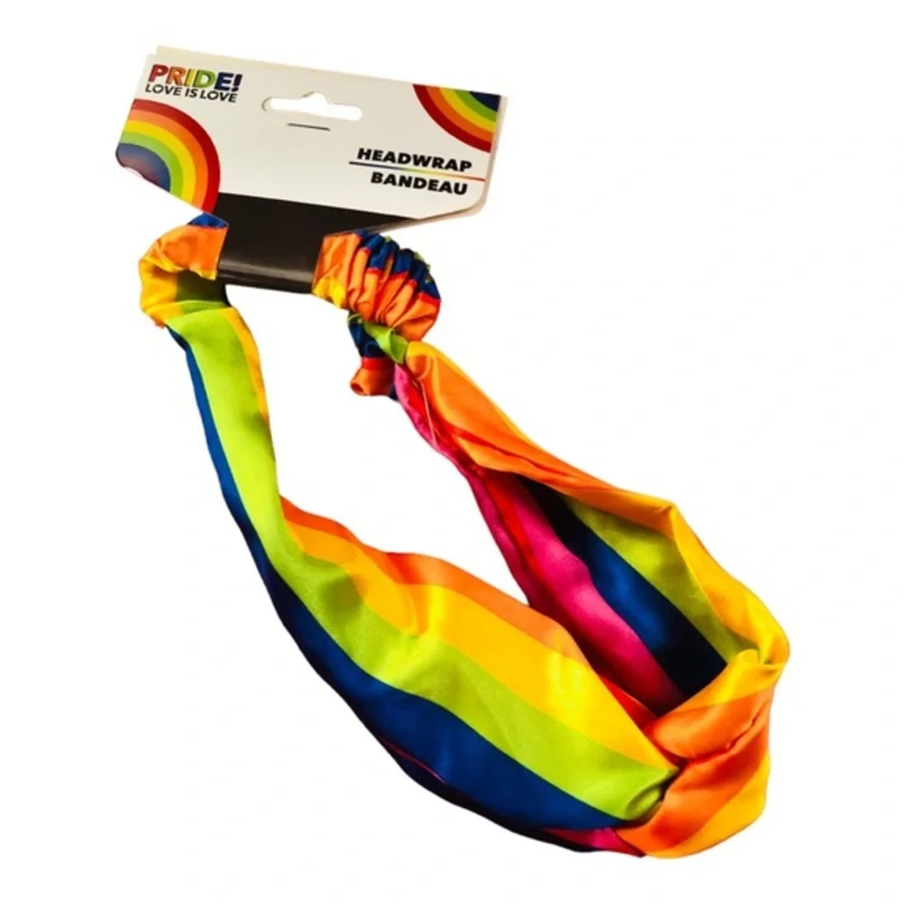 2pack‎ PRIDE rainbow headband head wrap hair scarf elastic hair accessories FREE